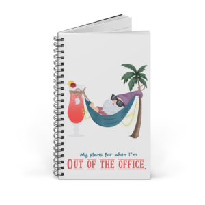 Out of the Office Spiral Notebook