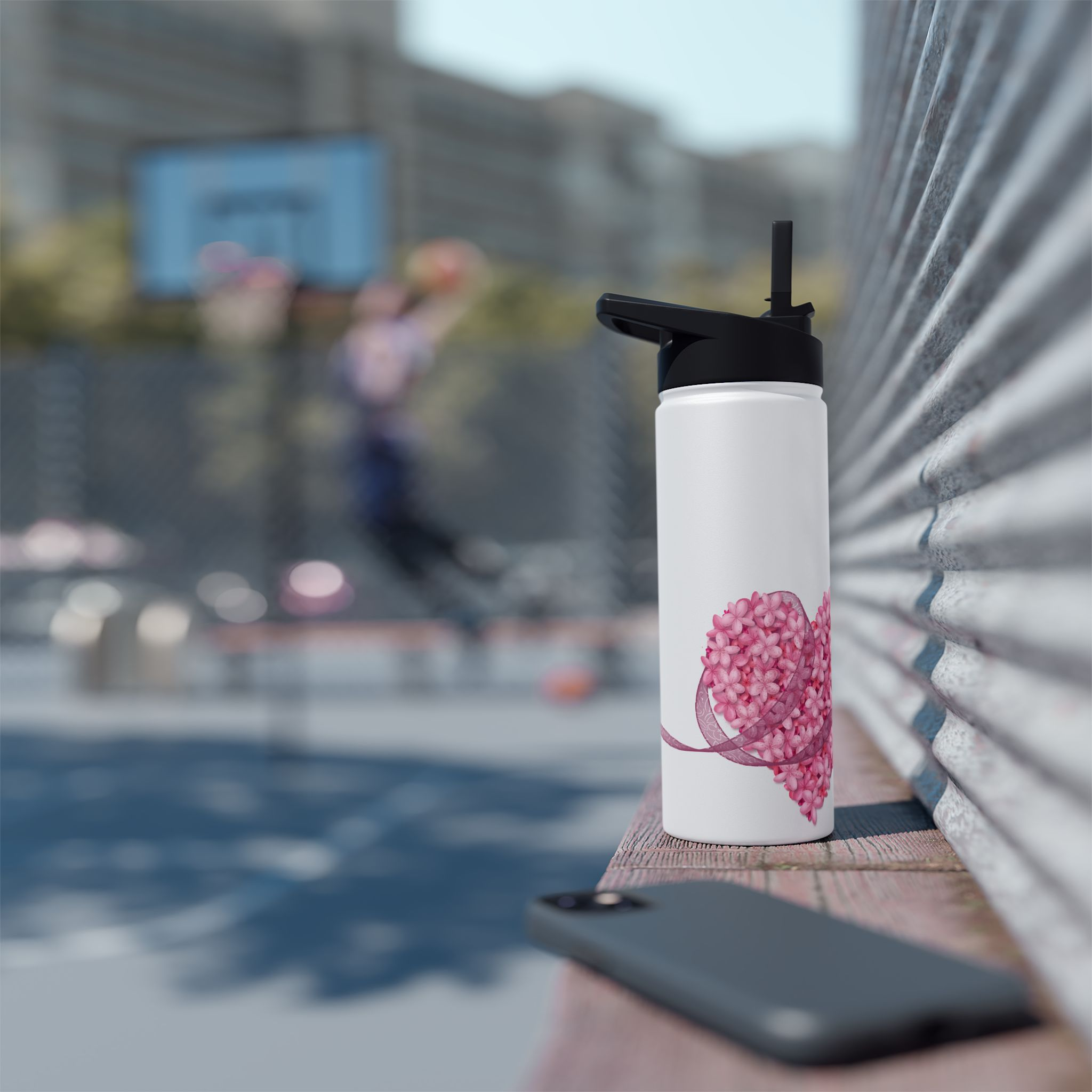 Floral Heart Drink Bottle