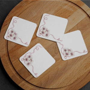 Blushing Blossom Coaster Set