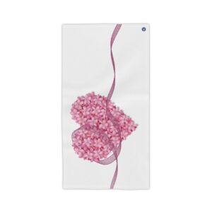 Floral Heart Beach Towel