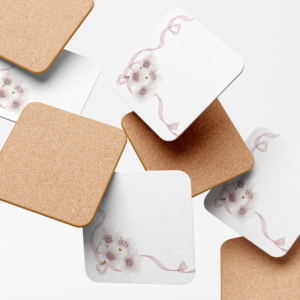 Blushing Blossom Coaster Set